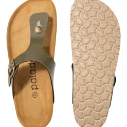 Palado Kos Lack, Zehentrenner, Damen, Khaki