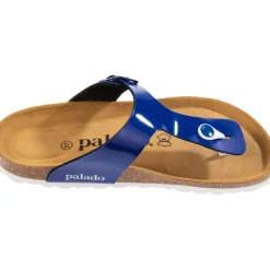 Palado Kos Lack, Zehentrenner, Damen, Blau