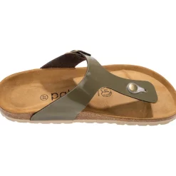 Palado Kos Lack, Zehentrenner, Damen, Khaki