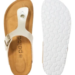 Palado Kos Metallic, Zehentrenner, Damen, Cream