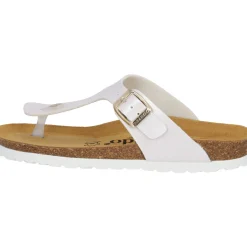 Palado Kos Metallic, Zehentrenner, Damen, Weiß