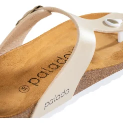 Palado Kos Metallic, Zehentrenner, Damen, Cream