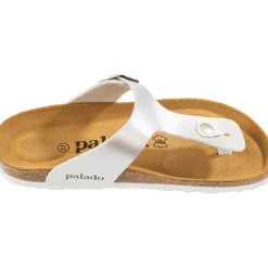 Palado Kos Metallic, Zehentrenner, Damen, Altsilber