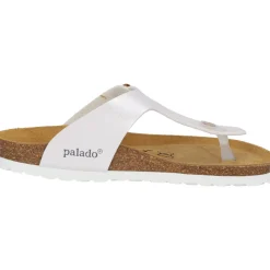 Palado Kos Metallic, Zehentrenner, Damen, Weiß
