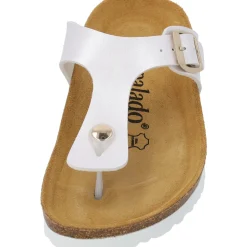 Palado Kos Metallic, Zehentrenner, Damen, Weiß