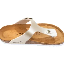 Palado Kos Metallic, Zehentrenner, Damen, Cream