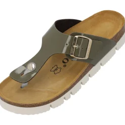 Palado Kos PL Lack, Zehentrenner, Damen, Khaki