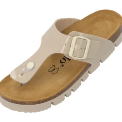 Palado Kos PL Lack, Zehentrenner, Damen, Beige