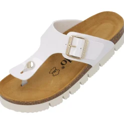 Palado Kos PL Lack, Zehentrenner, Damen, Weiß