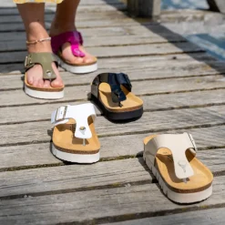 Palado Kos PL Lack, Zehentrenner, Damen, Khaki