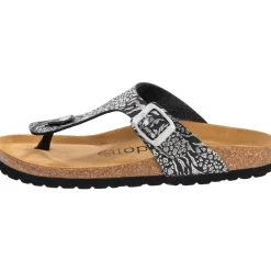 Palado Kos Prints, Zehentrenner, Damen, Orna Schwarz