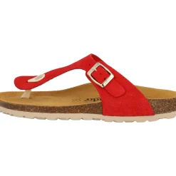 Palado Kos Suede Premium Leather, Pantoletten, Damen, Rot