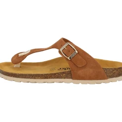 Palado Kos Suede Premium Leather, Zehentrenner, Damen, Braun