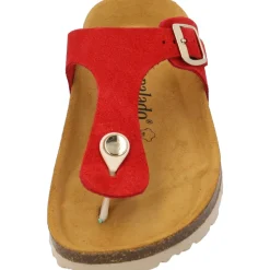 Palado Kos Suede Premium Leather, Pantoletten, Damen, Rot