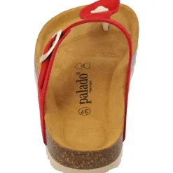 Palado Kos Suede Premium Leather, Pantoletten, Damen, Rot