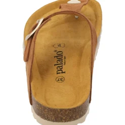 Palado Kos Suede Premium Leather, Zehentrenner, Damen, Braun