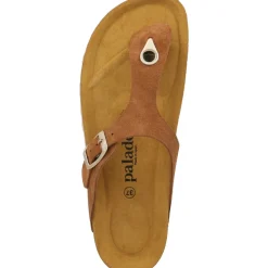 Palado Kos Suede Premium Leather, Zehentrenner, Damen, Braun