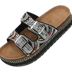 Palado Luberos by Sila Sahin, Plateau-Pantoletten, Damen, Schwarz