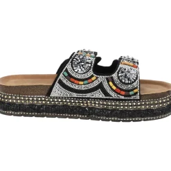 Palado Luberos by Sila Sahin, Plateau-Pantoletten, Damen, Schwarz