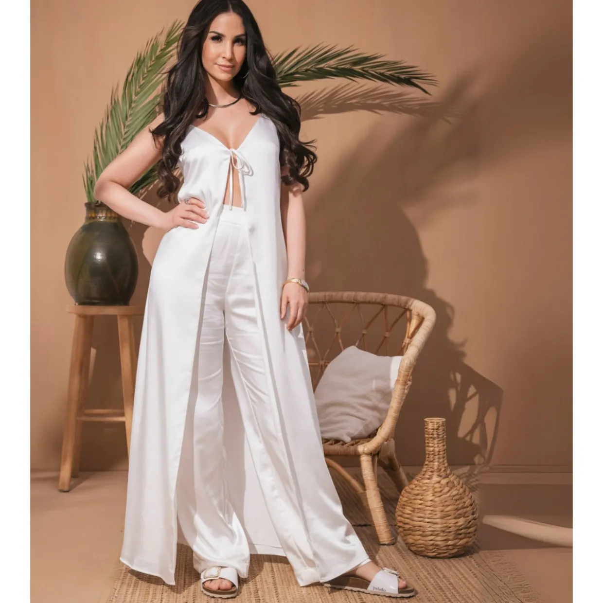 Palado Malta BX by Sila Sahin, Pantoletten, Damen, Weiß Lack