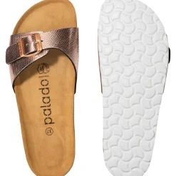 Palado Malta Coralino, Pantoletten, Damen, Metallic Snake Rose
