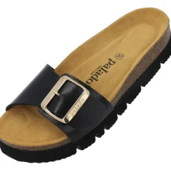 Palado Malta EGS PL, Pantoletten, Damen, Schwarz Lack