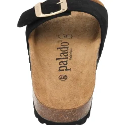 Palado Malta EGS Velours Premium Leather, Pantoletten, Damen, Schwarz
