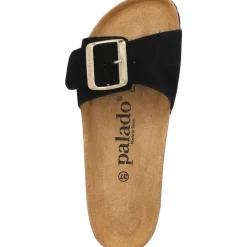 Palado Malta EGS Velours Premium Leather, Pantoletten, Damen, Schwarz