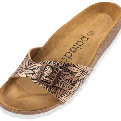 Palado Malta Metallic, Pantoletten, Damen, Print Schwarz Bronze