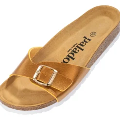 Palado Malta Metallic, Pantoletten, Damen, Senf Gold