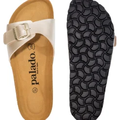 Palado Malta Metallic, Pantoletten, Damen, Gold/Schwarz