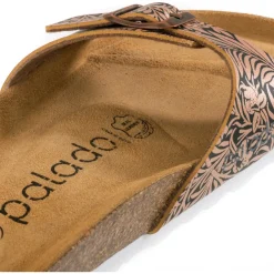 Palado Malta Metallic, Pantoletten, Damen, Print Schwarz Bronze