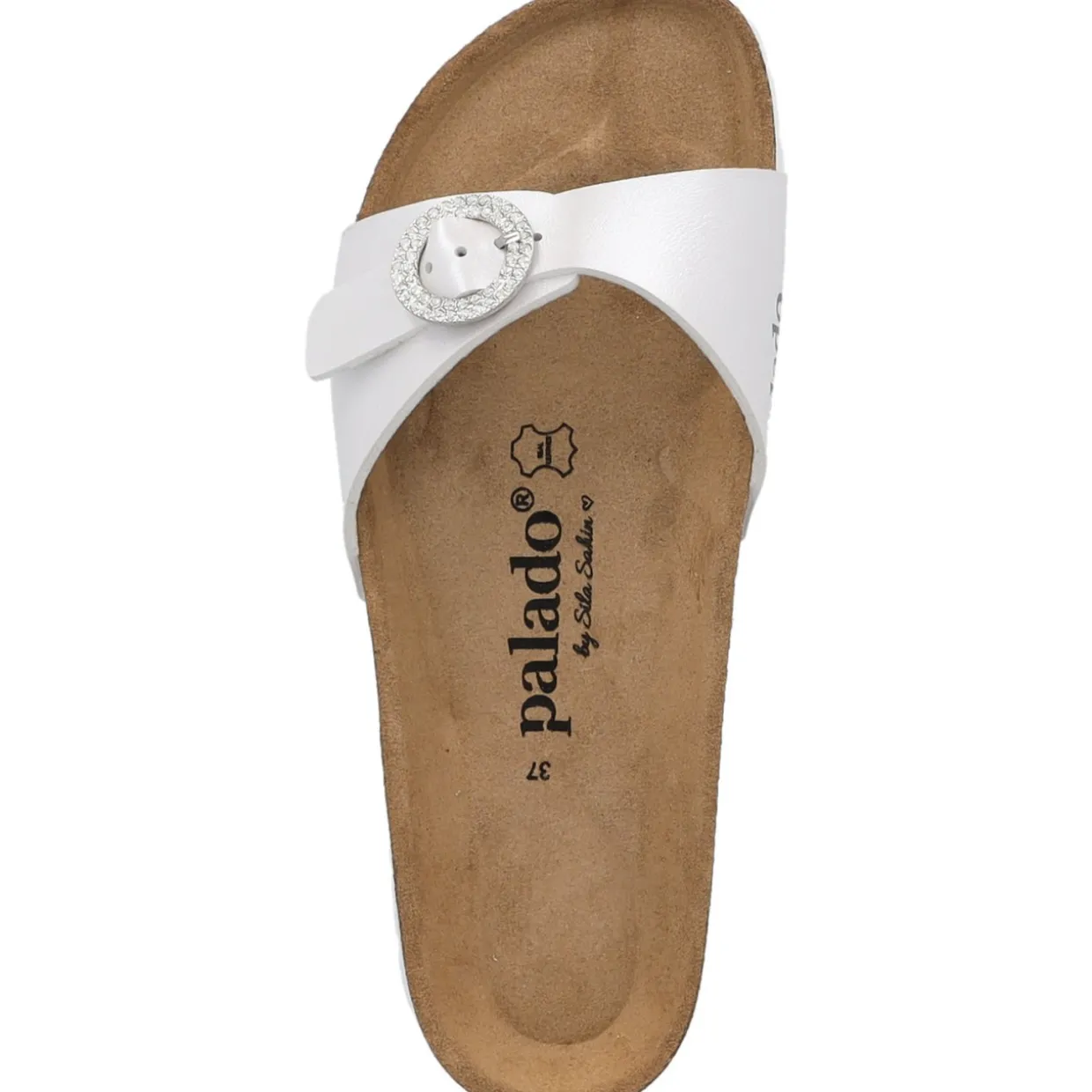 Palado Malta RD by Sila Sahin, Pantoletten, Damen, Weiß Metallic