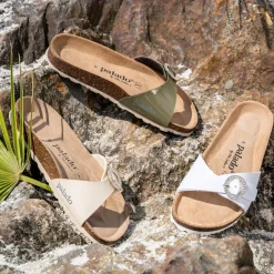 Palado Malta RD by Sila Sahin, Pantoletten, Damen, Khaki Lack