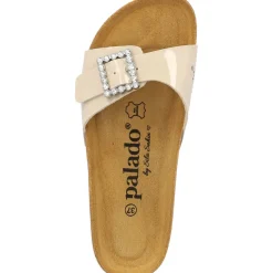 Palado Malta SQ by Sila Sahin, Pantoletten, Damen, Beige Lack