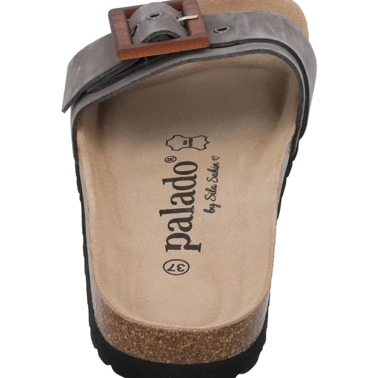 Palado Malta Wood by Sila Sahin, Pantoletten, Damen, Grau