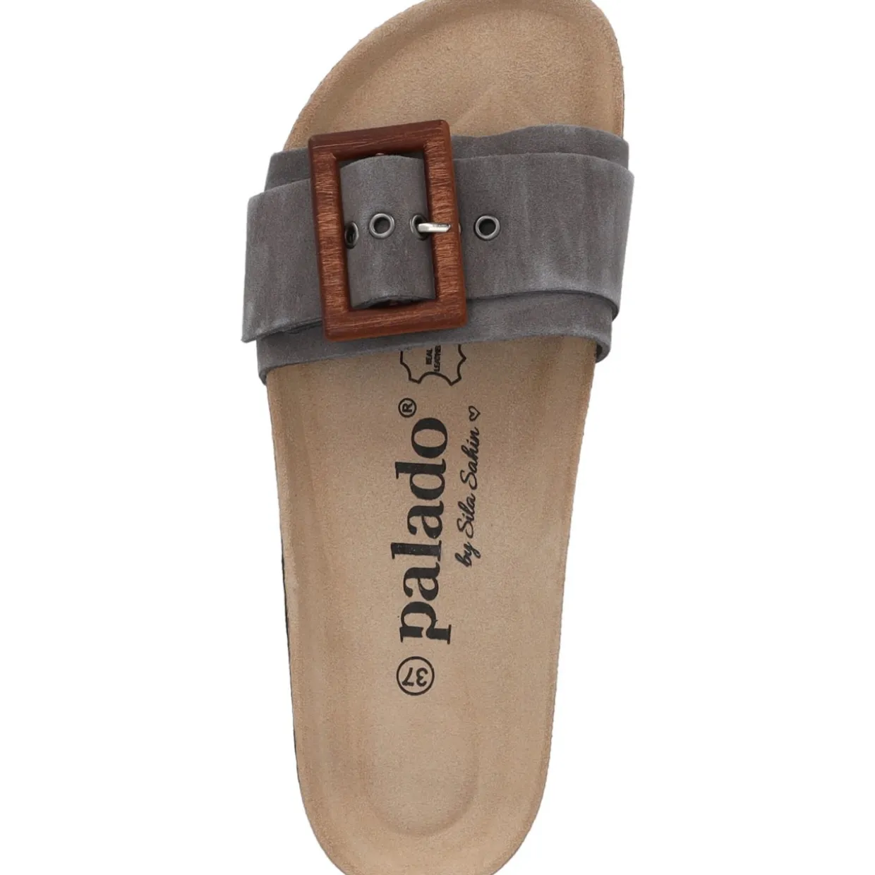 Palado Malta Wood by Sila Sahin, Pantoletten, Damen, Grau