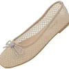 Palado Menera by Sila Sahin , Ballerinas, Damen, Beige Glitzer