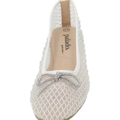 Palado Menera by Sila Sahin , Ballerinas, Damen, Weiß Glitzer