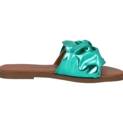 Palado Namar by Sila Sahin, Pantoletten, Damen, Grün Metallic