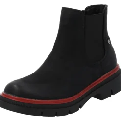 Palado Natlee, Chelsea Boots, Damen, Schwarz/Rot