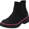 Palado Natlee, Chelsea Boots, Damen, Schwarz/Pink