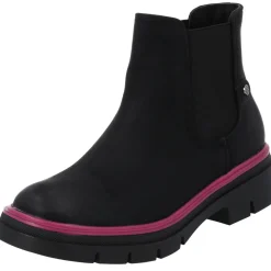 Palado Natlee, Chelsea Boots, Damen, Schwarz/Pink