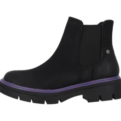 Palado Natlee, Chelsea Boots, Damen, Schwarz/Lila