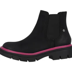 Palado Natlee, Chelsea Boots, Damen, Schwarz/Pink