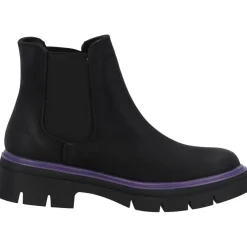 Palado Natlee, Chelsea Boots, Damen, Schwarz/Lila