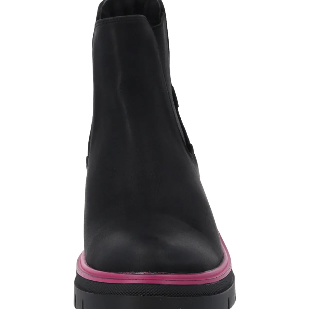Palado Natlee, Chelsea Boots, Damen, Schwarz/Pink