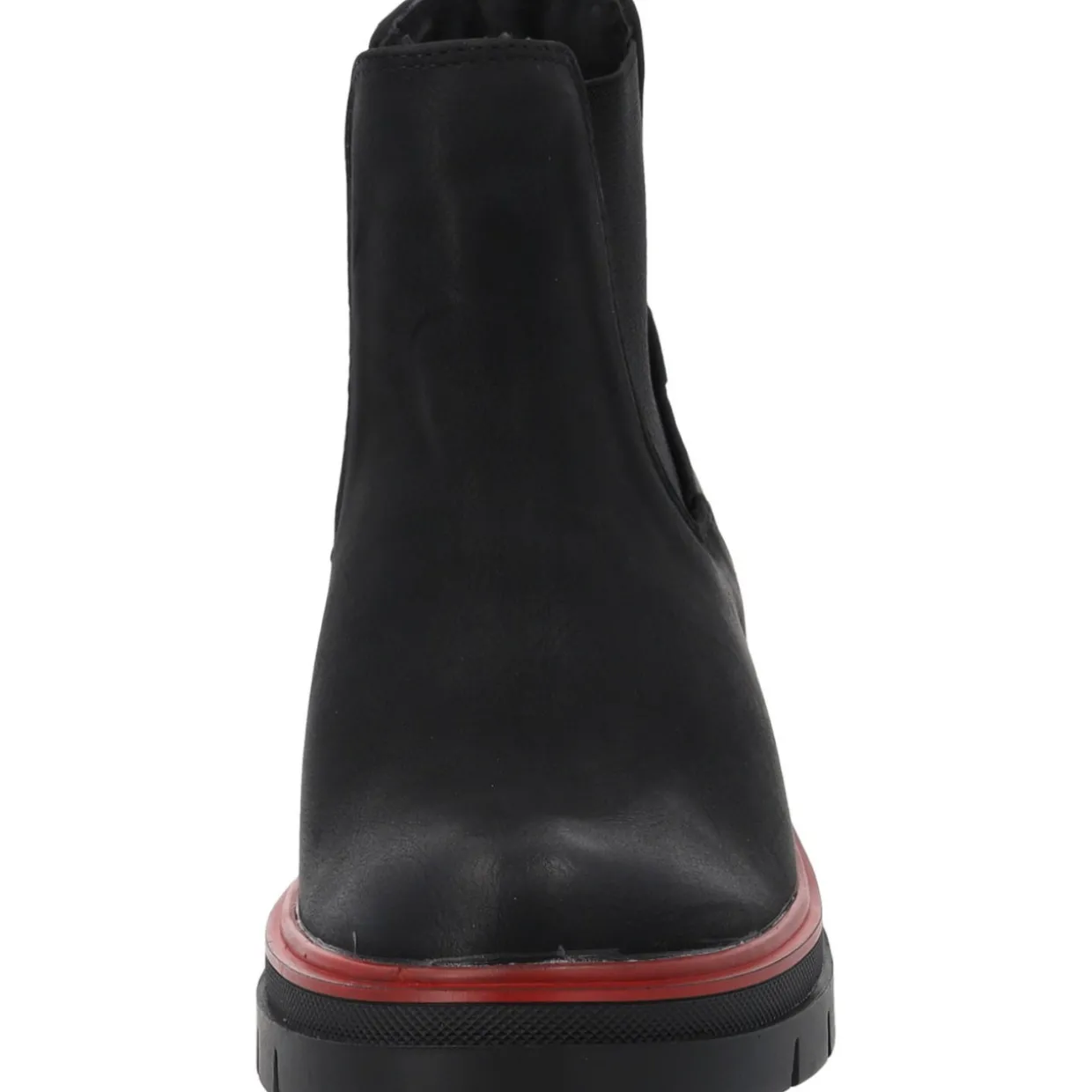 Palado Natlee, Chelsea Boots, Damen, Schwarz/Rot