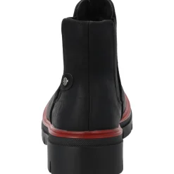 Palado Natlee, Chelsea Boots, Damen, Schwarz/Rot