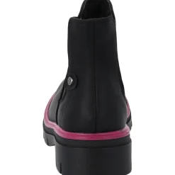 Palado Natlee, Chelsea Boots, Damen, Schwarz/Pink
